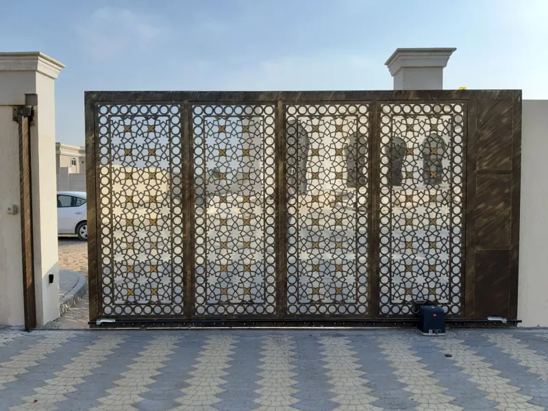 Modern decorative automatic sliding gate